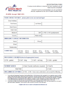 Event Management - InterBike Hash registration form